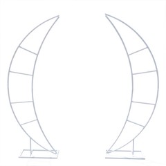 2PCS Crescent Moon Wedding Arch Frame Party Framework Stand Floral Rack New