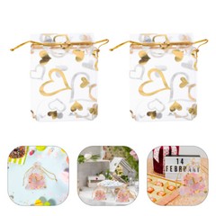 100 Pcs Small Mesh Drawstring Bags Jewelry Pouches for Gift Packaging