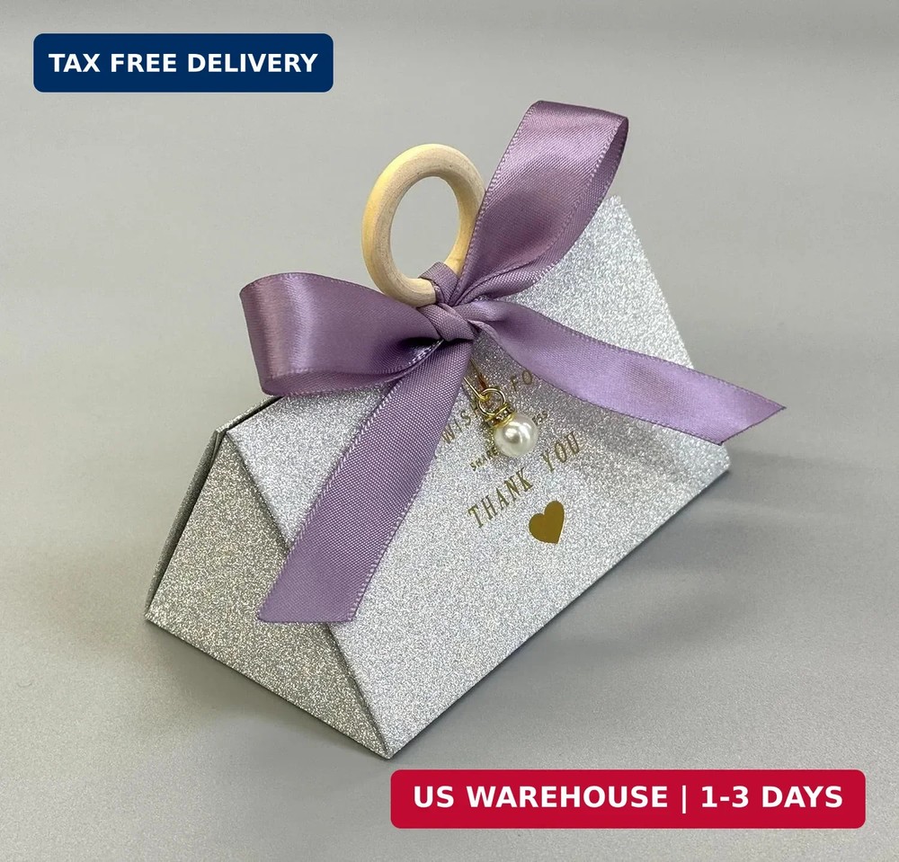 ZJSXINDI 15 Pcs Favor Boxes Gift Wrap Boxes Silver Flash Gift Box 5″x 3″ For Par