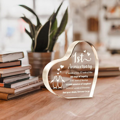 1 Year Anniversary Wedding Gifts for Boyfriend Girlfriend, One Year 1St Annivers