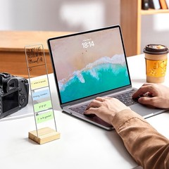 Monitor Memo Board with Removable Wooden Base 12.2 x 3.1 inches, Regular Hr