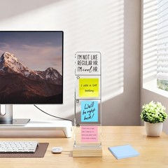 Monitor Memo Board with Removable Wooden Base 12.2 x 3.1 inches, Regular Hr