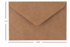 Kraft Mini Envelopes Brown for Gift 4″x2.75″ 100 Pack,