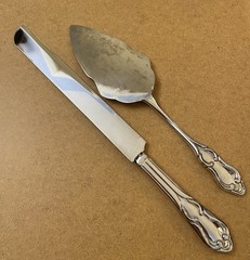 Vtg Royal Limited Cake Knife Pastry Server Silverplated 838/2 Scrolls 2 Pc Box