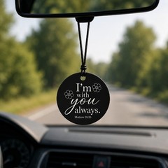 Faith-Based Round Tag with I’m With You Always Matthew 28:20 Religious Keepsake