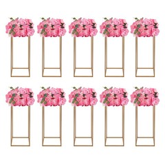 23.6in 10Pcs Tall Gold Metal Flower Stand for Wedding Table Centerpieces Decor