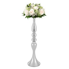 10 Pcs Silver Iron Wedding Centerpiece Vases 50cm (19.7in) Tall