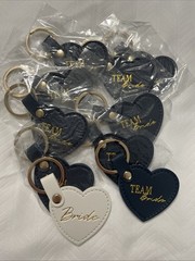 Bride Gifts For The Wedding Party, Keychain ‘Team Bride’ Wedding favor Blue