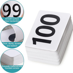 50Pcs Table Numbers 1 50 Double Sided Place Cards Wedding Event Reception Decors