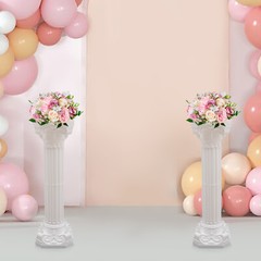 2Pcs Wedding Roman Column Wedding Landscaping Roman Pillar Flowerpot Stand Decor