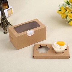 50x Kraft Cupcake Boxes Muffin Dessert Sweets Packaging Party Wedding Favour Box