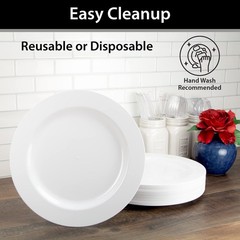 Lillian Tablesettings Premium Quality Heavyweight 10.25 Inch Plastic Plates