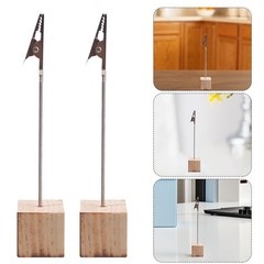 10 Pcs Metal Wood Table Number Holders Photo Clips Memo Note Card Stands
