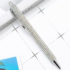 U Scinan 3Pcs Big Diamond Pen Crystal Metal Ballpoint Pens 1.0mm Black Ink Ad…