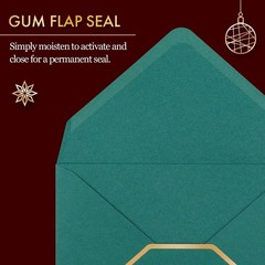 Invitation Envelopes, 100-Pack 5×7 Envelopes for Invitations, Gold Foil Borde…