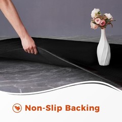 3ftx15ft Black Carpet Runner, 450GSM Extra Thick Non-Slip TPR Rubber, Indoor/…