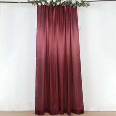 8×10 ft BURGUNDY Satin CURTAIN Wedding Photography Backdrop Panel Party