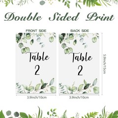 26 Pieces Wedding Table Numbers with 26 Gold Table Number Holders Greenery Eu…