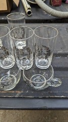 Vintage 25th Wedding Silver Anniversary Glasses Cups Drinkware Party