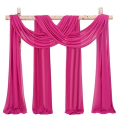 Wedding Arch Draping Fabric,4 Panels 28″ x20ft Fuchsia Wedding Arch Drapes fo…