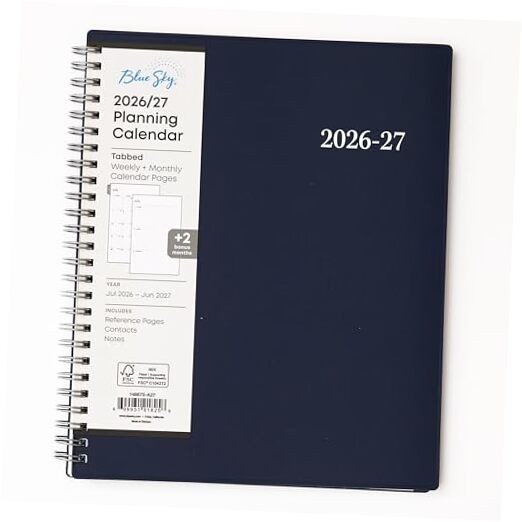 2026-2027 Weekly and Monthly Academic Year 7″ x 9″ Enterprise Navy- 2026/2027