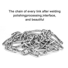 Hanging Chair Chain Set of 2 Stainless Steel Heavy Duty Hanging Kits with 4 C…