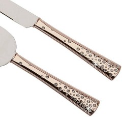 Galaxy Rose Gold 2 piece Knife And Server Set 13»L by Creative Gifts 025574