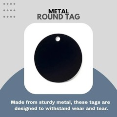 Engraved I Love Treats Pet ID Black Metal Round Tag, Durable Dog Bone Charm Gift