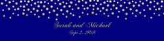 Gold Confetti Falling on Navy Blue Background Wedding Anniversary Bridal Shower