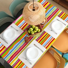 Kochorie 2 Pieces Mexican Party Tablecloth Plastic Cinco De Mayo Tablecloth D…