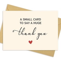 25 Pack 350GSM, Thank You Cards with Envelopes & Matching Stickers, Thank You