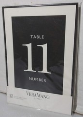New Vera Wang Papers Wedding Tented Table Numbers Cards 11-20 Black & White