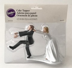 Wilton Wedding Cake Topper Figurine Humorous Reluctant Groom Comical 4.25″ H New