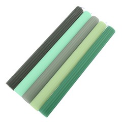 ASSORTED GREEN 5 Ribbed Design 9″ Unscented Premium Wax Taper CANDLES Party
