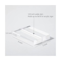 UNIQOOO 3″ Clear Acrylic Stand | Wedding Sign Holders, 20 Count 3″, Pack of 20
