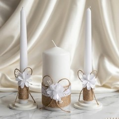 Magik Life Unity Candle Set – Wedding Ceremony Reception 6 Pillar Two 10 Taper