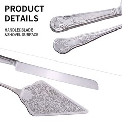 Vintage Wedding Cake Knife and Server Set Stainless Steel Cake Pie Pastry Cut…