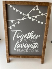 Freestanding Chalkboard Wood Easel Double-Sided Cute Party Wedding Decor!