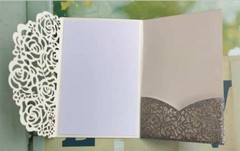 25/50PCS Personalized Laser Cut Printing Wedding Invitation Cards with Envelopes