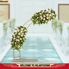6.5ft Metal Crescent Moon Arch Wedding Party Plant Climbing Backdrop Stand Rack