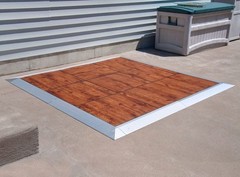 Portable Commercial Dance Floor 15×15 Wood Grain Waterproof Tiles Wedding Party
