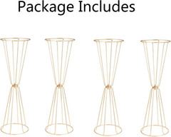 Gold Vases Centerpieces for Wedding Geometric Metal Flower Stand for Tables Bulk