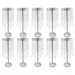 10Pcs 55cm Tall Crystal Flower Stand Centerpieces Vase Wedding Party Decor
