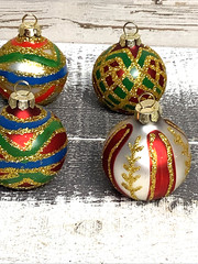 Vintage Ornament Place Card Holders set of 6