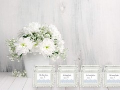 MCS Wedding Photo Frame/Placecard Holder, 69044, 24-Pack, Rustic White