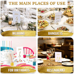 Gold Table Numbers 1 30 for Wedding Reception Gold Foil Table Number Cards