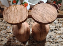 Olive Wood Goblets Mr & Mrs