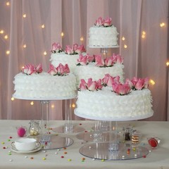 5 Tiers ACRYLIC Clear CAKE STAND Wedding Birthday Cupcake Display Cake Tower