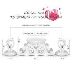 Rozrety Unity Candle Holder – Candles Stand for Wedding Ceremony White