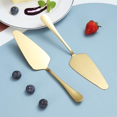 Gold Cake Pie Pastry Server Pack Of 2, Wedding Cake Knife And Server Set,